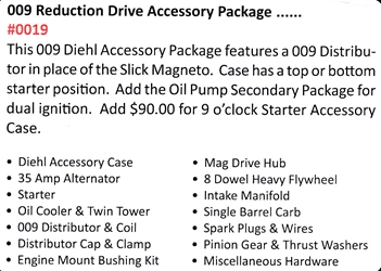 0019 / 009 Reduction Drive Accessory Package 