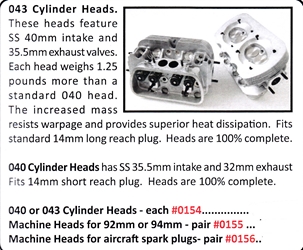 0154 / 040 Cylinder Heads 