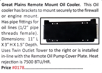 0178 / Remote Mount Oil Cooler 