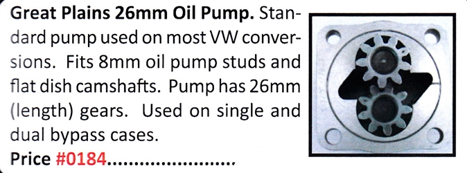 0184 / 26mm Oil Pump 