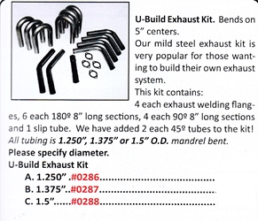 0286 / U-Build Exhaust Kit 